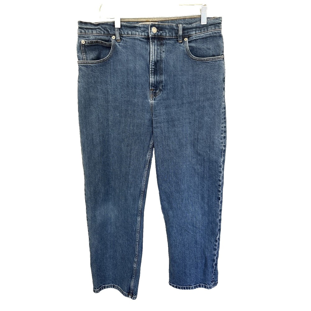 Everlane Women's The Way High Jean Organic Cotton Size 32 Regular Wide Leg